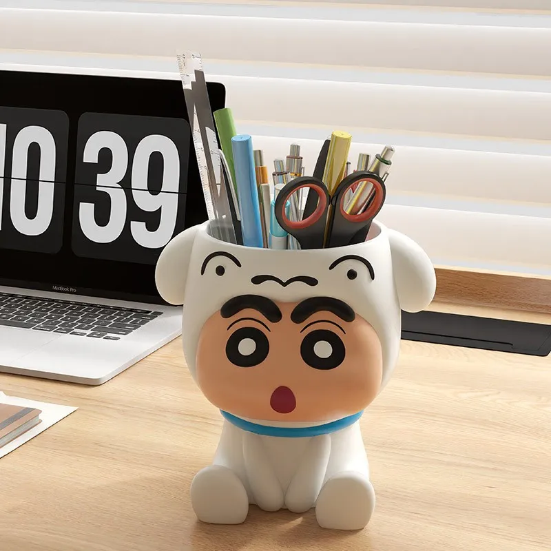 Shin-chan Cute Cartoon Pen Holder – Kawaii Desk Organizer for Students, Anime Pencil Stand & Desktop Decoration Gift for Boys